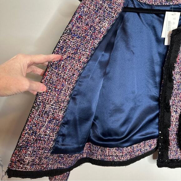 JCrew Tweed lady jacket sparkly trim Blazer 16 Multi‎  $268 F9250 NWT Preppy - Picture 12 of 16